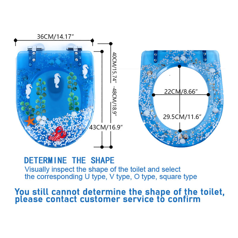 Rosecliff Heights Blue Ocean Toilet Seat Cover Wayfair